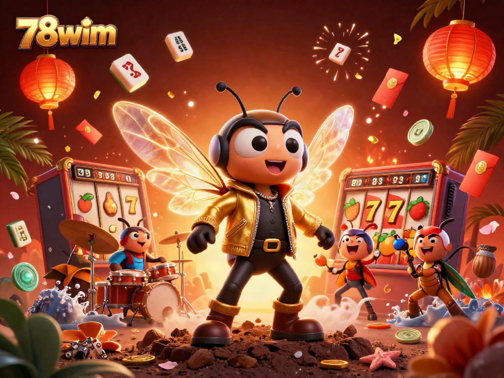 Experience thrilling wins with 78wim's vibrant casino action featuring 3D characters and gaming elements.