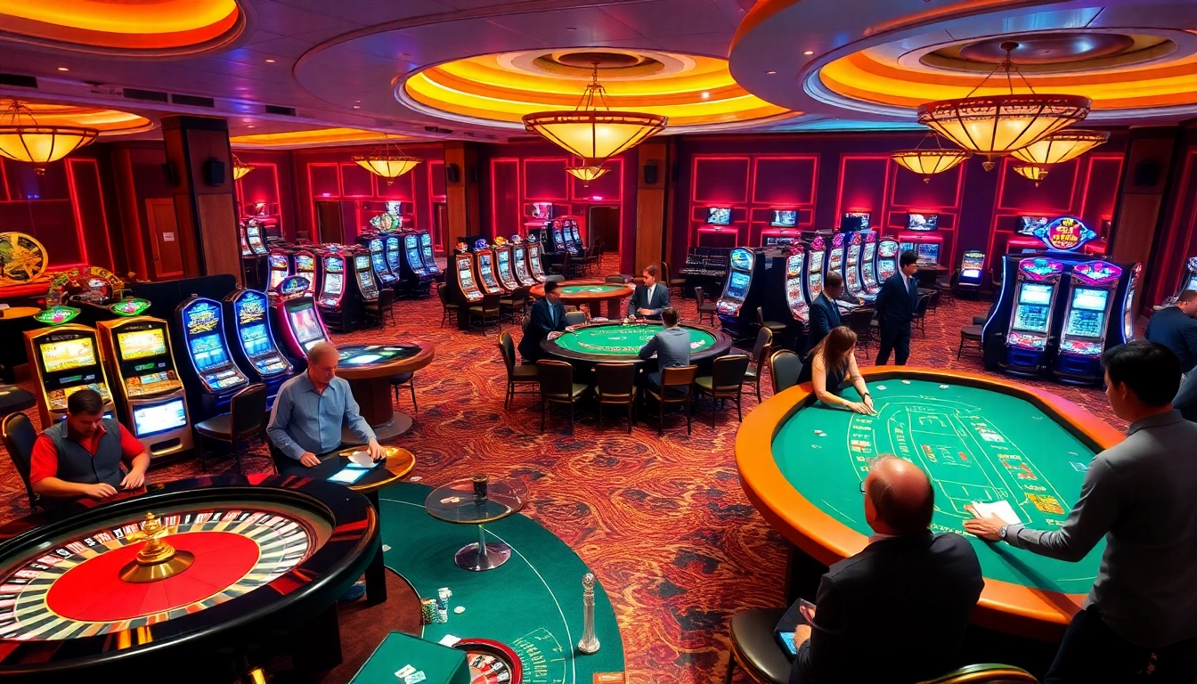 Exciting casino scene featuring lively games at https://8day.reisen/ with professional dealers and vibrant atmosphere.