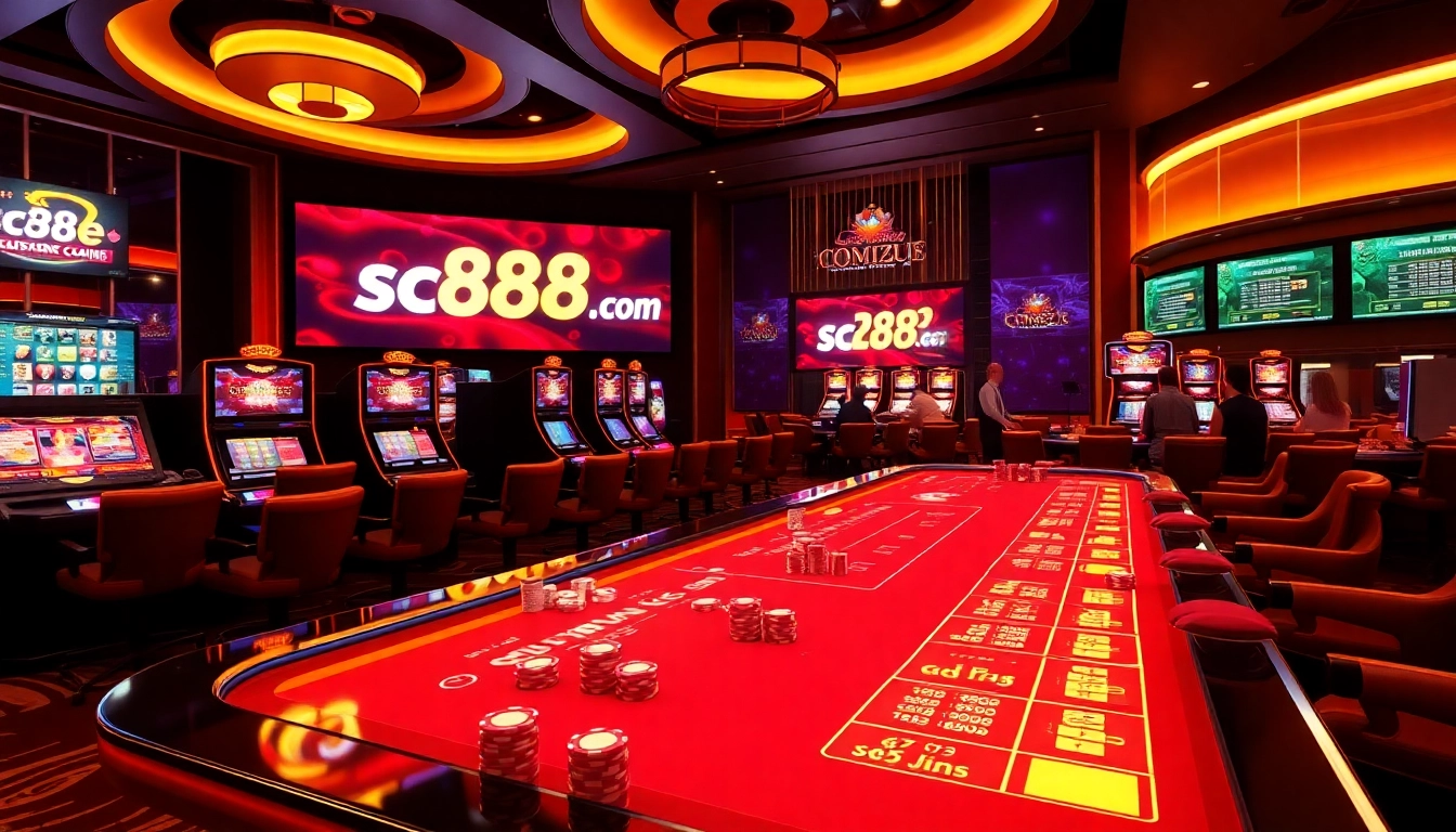 Experience gaming excitement at sc88e.com with engaging virtual tables and vibrant slot machines.