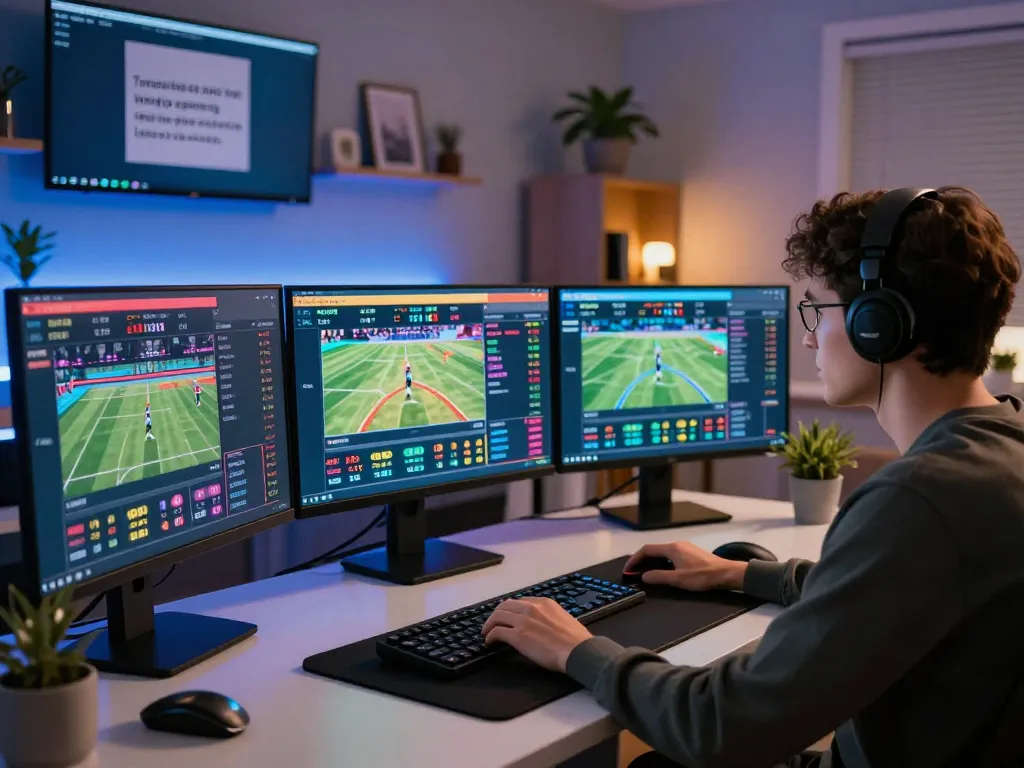 Engaging in live sports betting at sv66 with dynamic odds displayed on multiple screens
