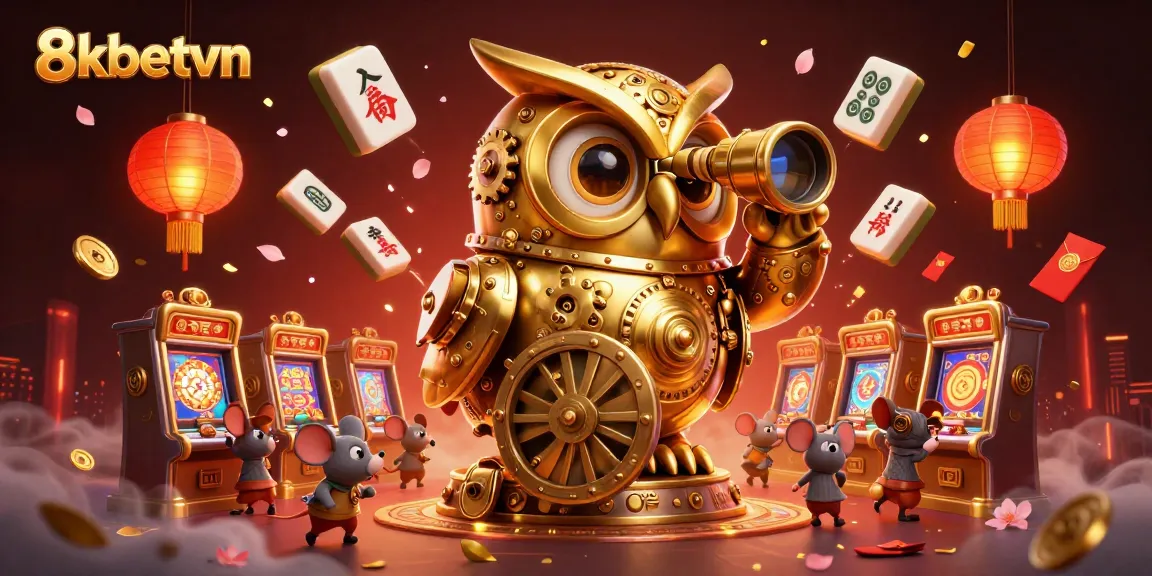 Experience thrilling gaming with 8kbetvn, featuring a lively casino scene with detailed characters and vibrant elements.