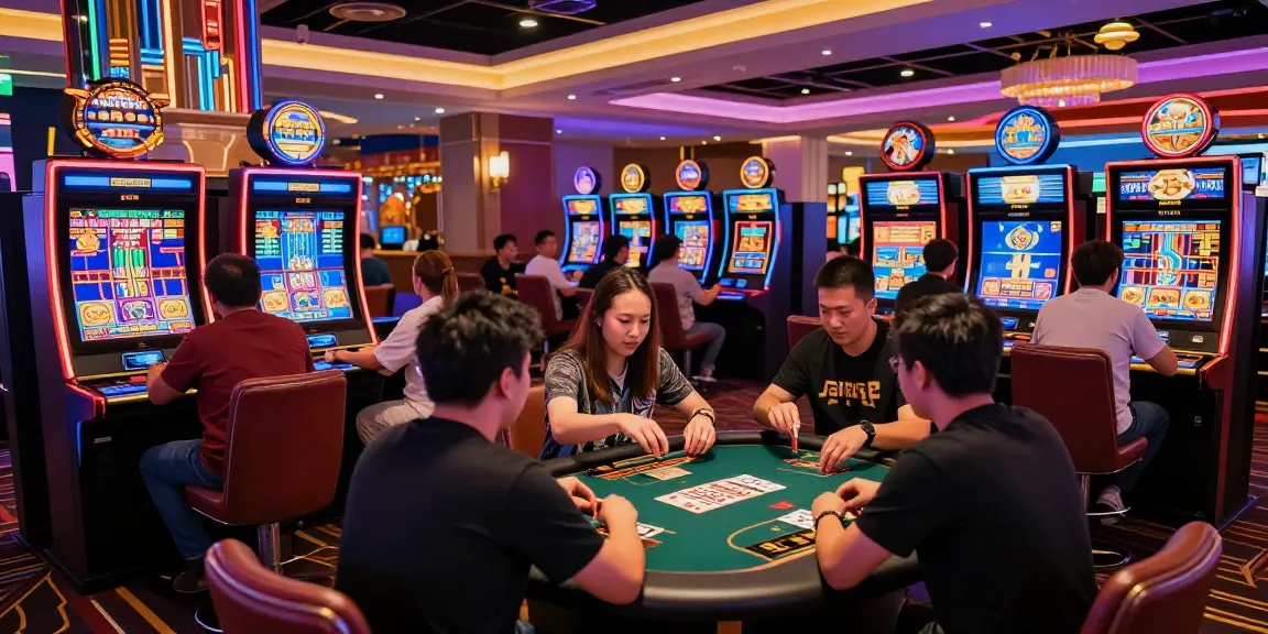 Engaged players enjoying the vibrant 789 online casino experience with colorful graphics and lively atmosphere.