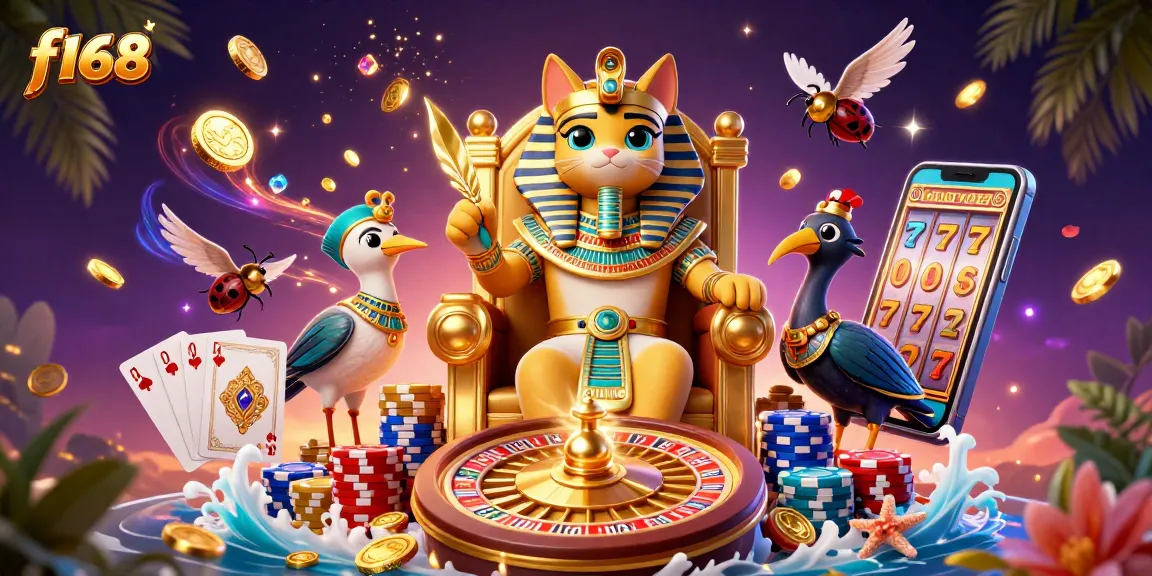 Win big with f168 in a vibrant casino scene featuring exciting games and rich rewards.