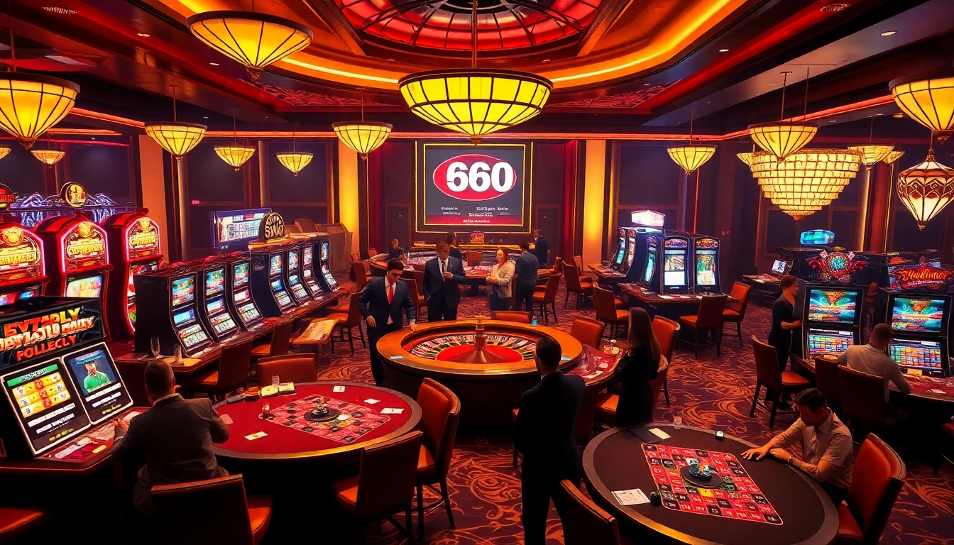 Experience the thrill of gambling at MB66 with excited players at vibrant poker tables filled with action.