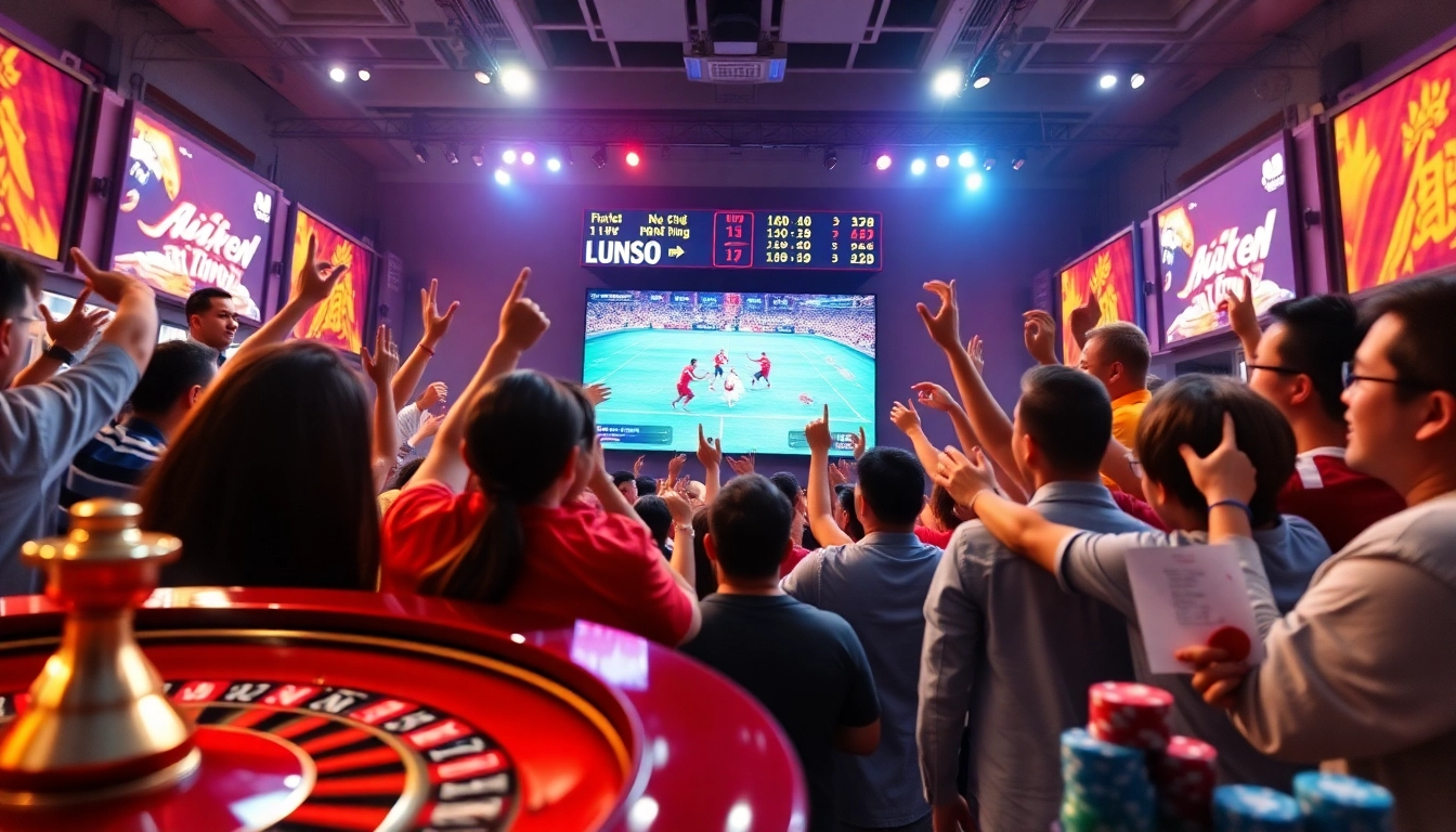 Exciting live betting experience at đá gà trực tiếp, showcasing passionate spectators and dynamic match action.