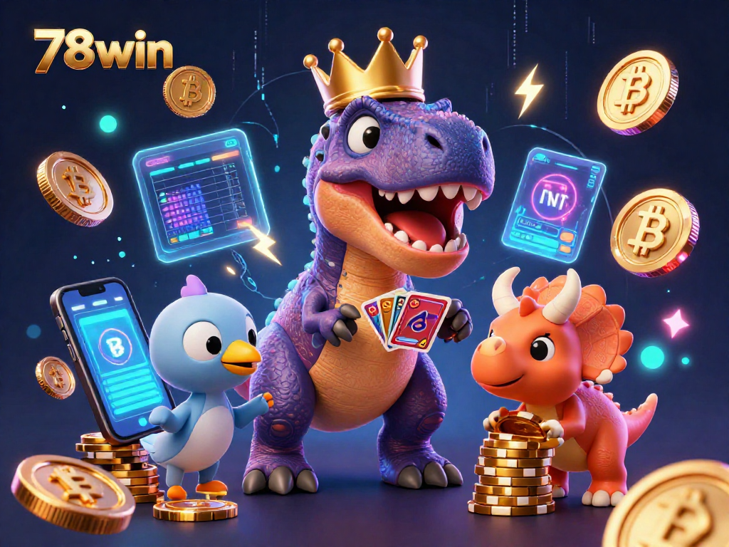 Engage with thrilling gameplay at 78win featuring vibrant characters and crypto elements