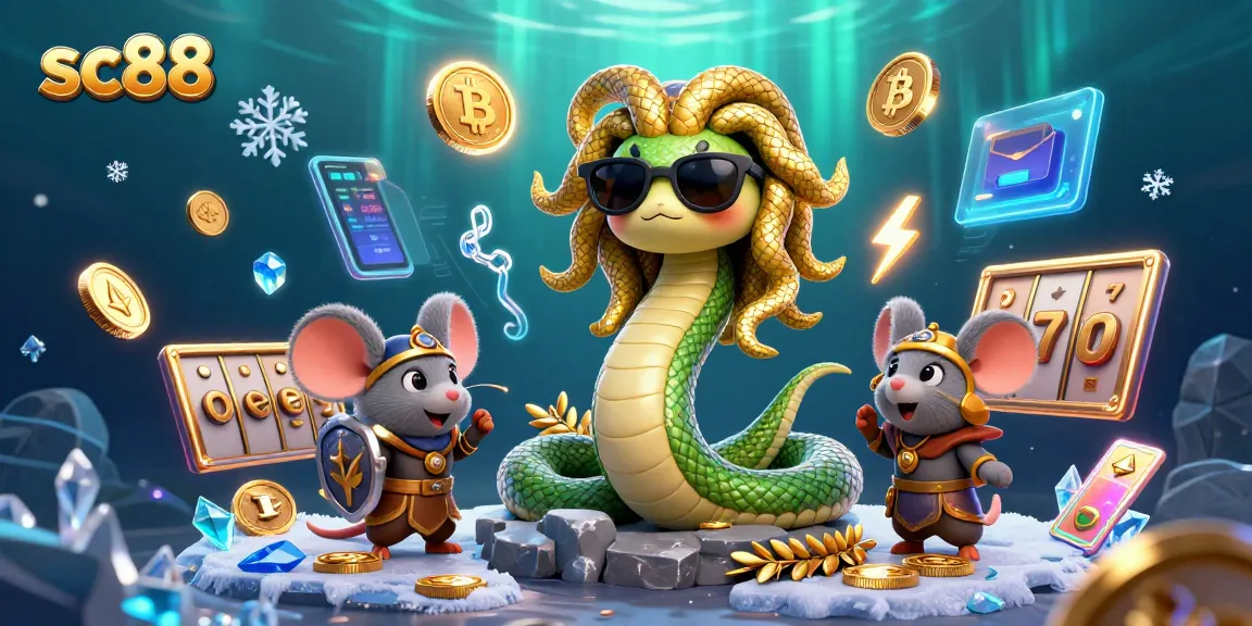 Spin to win with sc88's vibrant casino scene featuring Medusa and gaming elements.