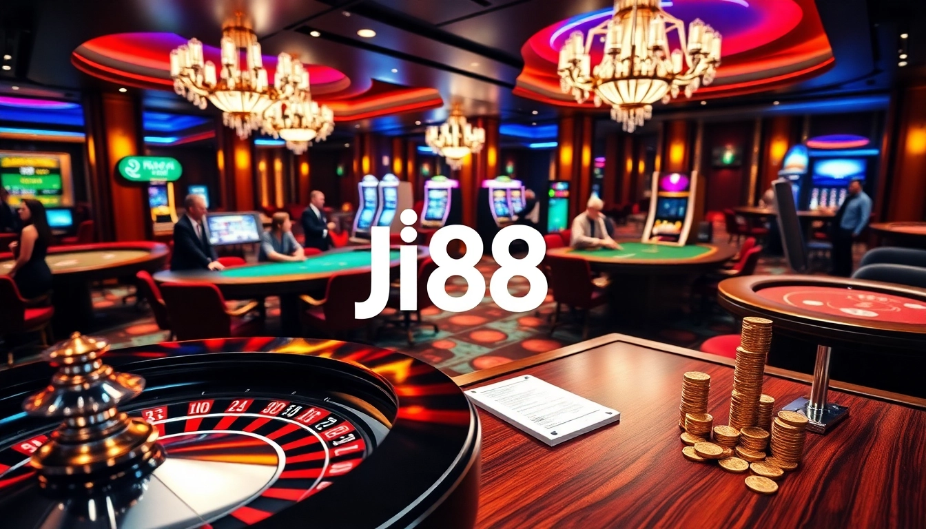 Experience thrilling bets at Link J88 with exciting casino games and professional gaming decor.