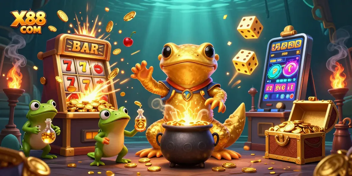 Join the excitement at X88 COM, featuring a magical alchemist and thrilling casino elements!