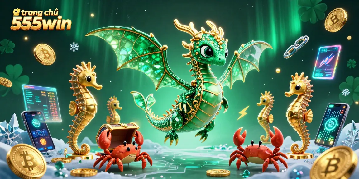 Engaging gameplay experience at trang chủ 555win with vibrant sea dragon and crypto elements.