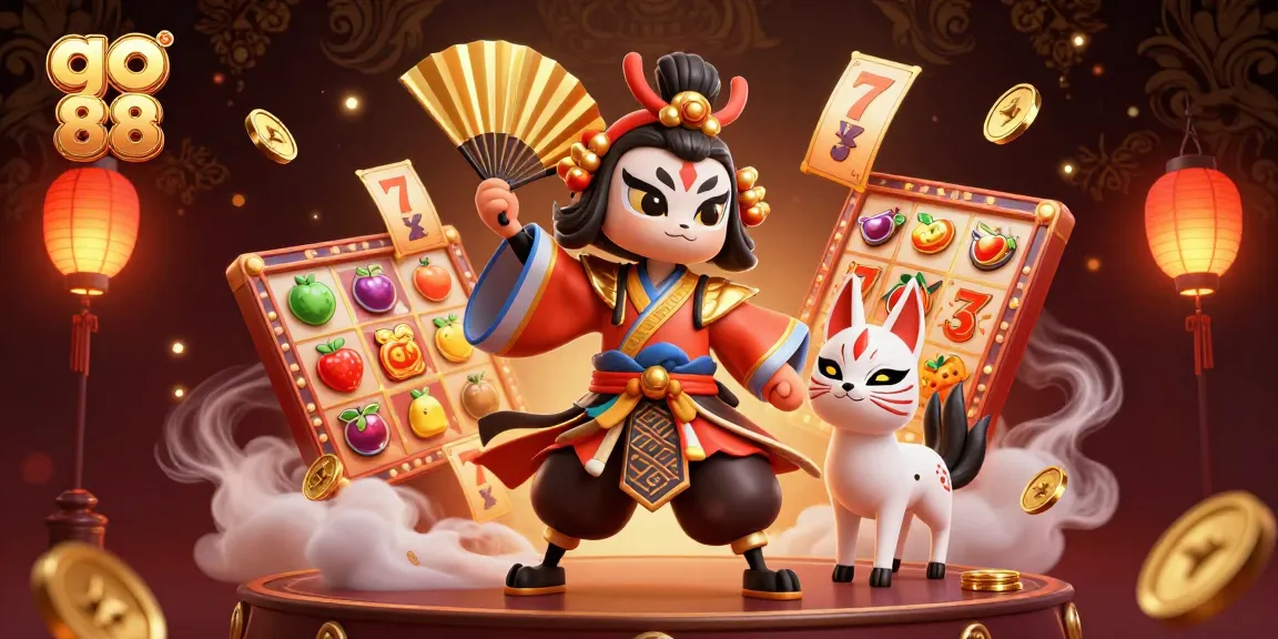 Spin thrilling slots with go 88 in an animated casino scene filled with vibrant characters and dazzling elements.