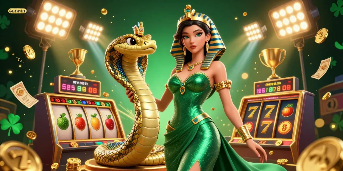 Experience the excitement of sunwin with vibrant slots and gold coins cascading in a dynamic casino scene.