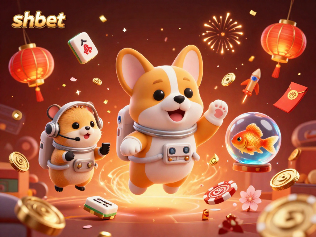Experience thrilling gaming action at shbet with a vibrant 3D space casino scene featuring charming characters and vibrant decorations.
