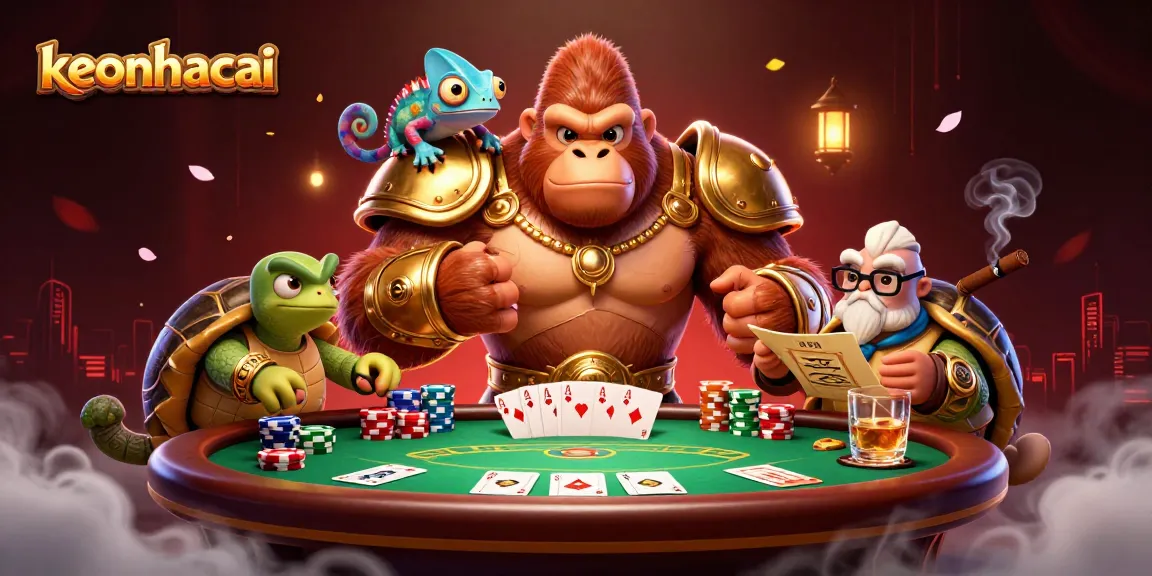 Place your bets with keonhacai as the gorilla king and friends capture the casino spirit!