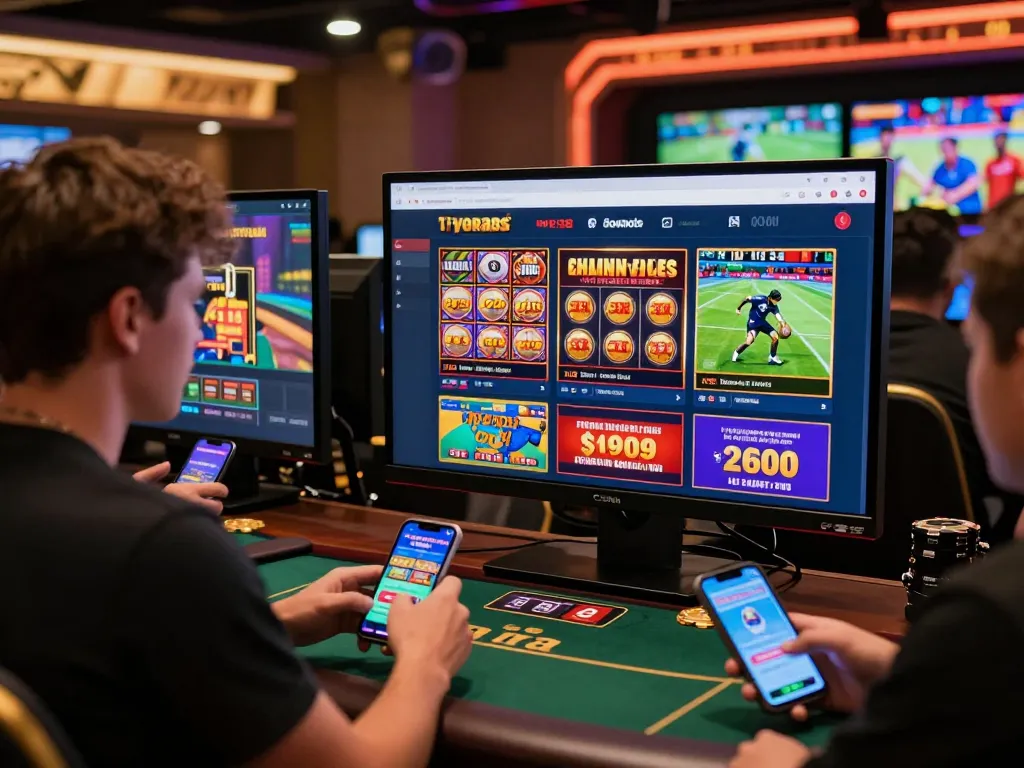 Engaging VN88 online betting platform showcasing players enjoying casino games.