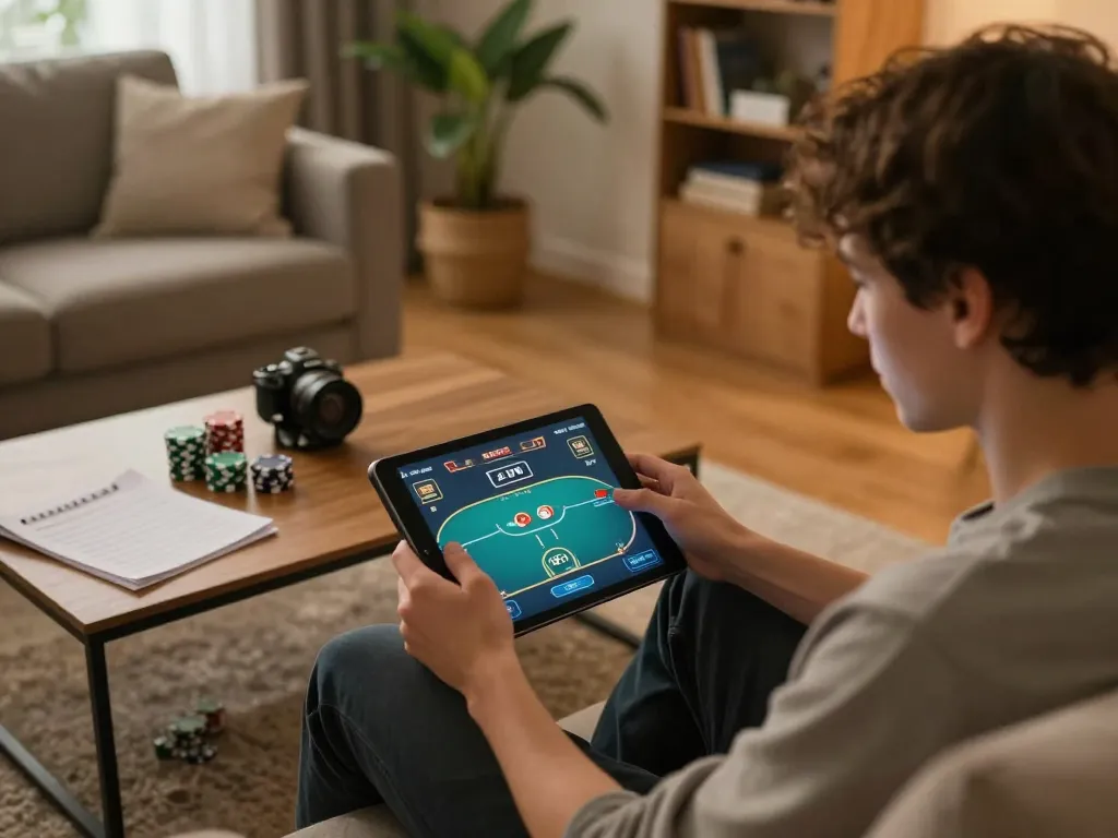 Fabet player enjoying online poker with strategic focus and engaging interface