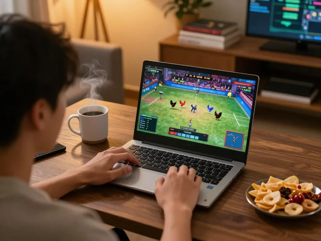 Watch intense đá gà thomo action in high definition from the comfort of home while strategizing with snacks.