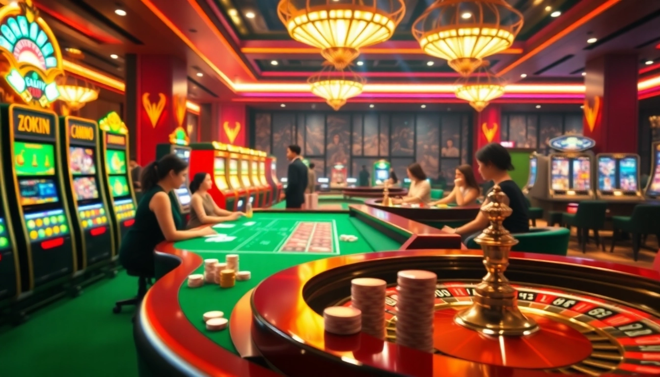 Experience the excitement at Trụ Sở Nhà Cái 68VIP with vibrant gambling activities and luxurious settings.