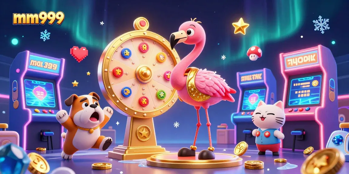 Engage in thrilling gameplay with mm999, featuring a vibrant casino scene full of excitement and prizes.