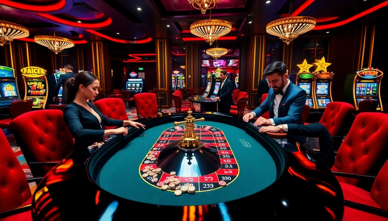 Exciting casino scene showcasing https://lucky88sss.com/ roulette and slot gaming excitement.