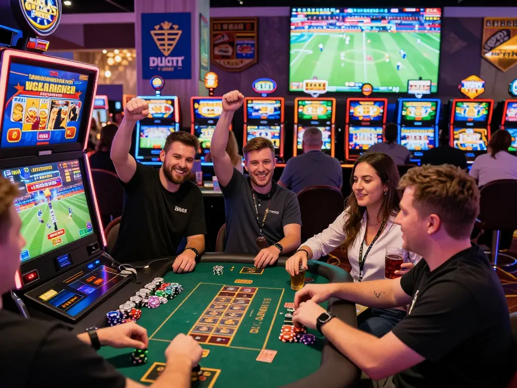 Players enjoying diverse gaming options at FB88, capturing excitement and community spirit.