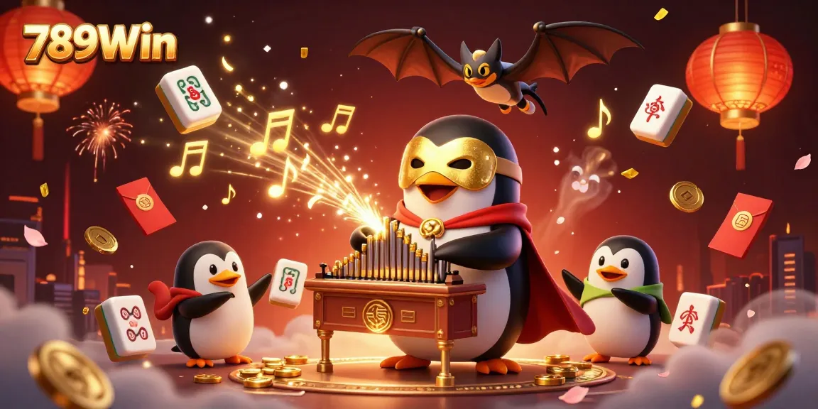 Experience the excitement of 789Win as animated characters celebrate wins with golden coins and vibrant casino elements.