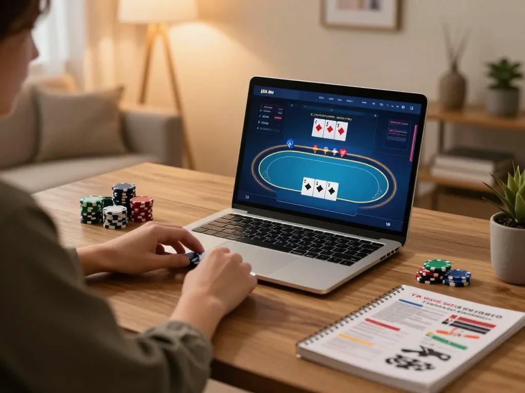 Experience thrilling poker action on 99ok with a modern online gaming setup.