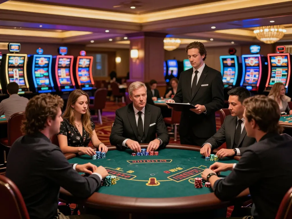 Players at the blackjack table strategizing in an upscale casino environment featuring five88 logo.