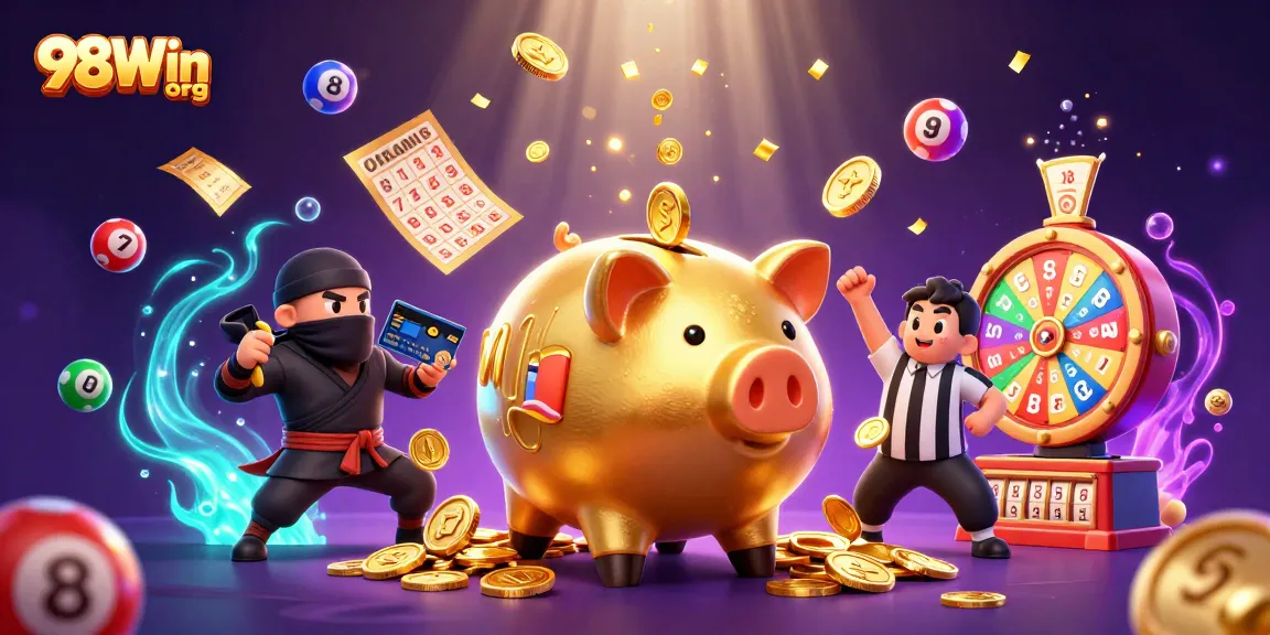 Experience thrilling gaming action at 98Win org with vibrant colors and dynamic characters.