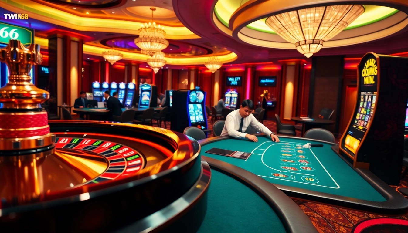 Winning at TWIN68's thrilling poker table experience with intense gameplay action.