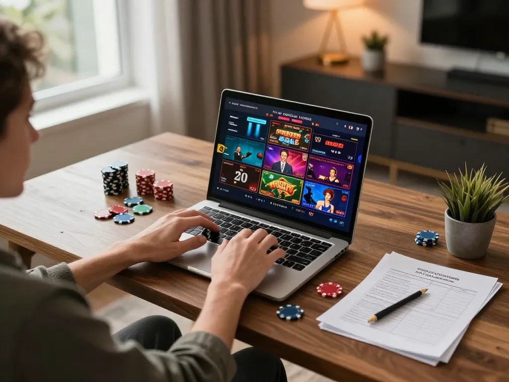 Engage with online casino games at TR88IT from your stylish home office setup