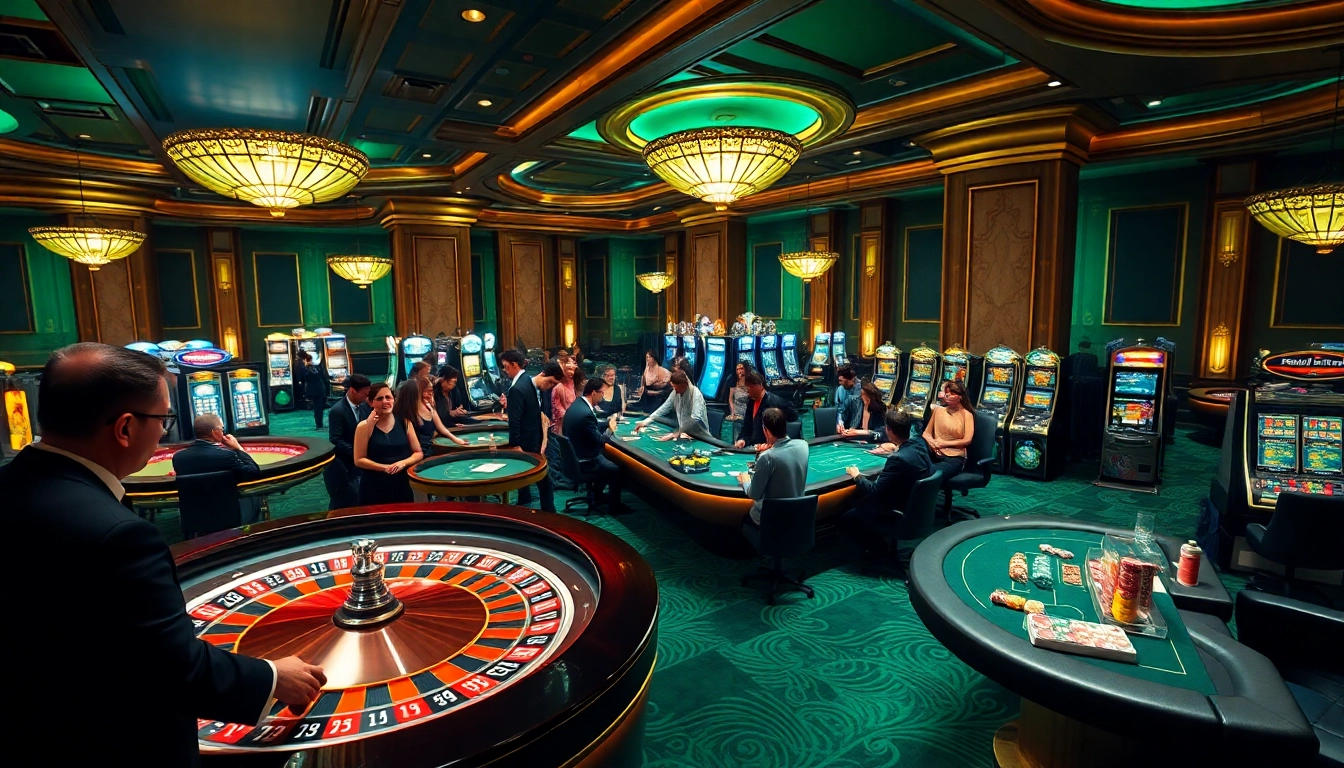 Experience the thrill of S8 in a luxurious casino atmosphere with players at roulette and poker tables.