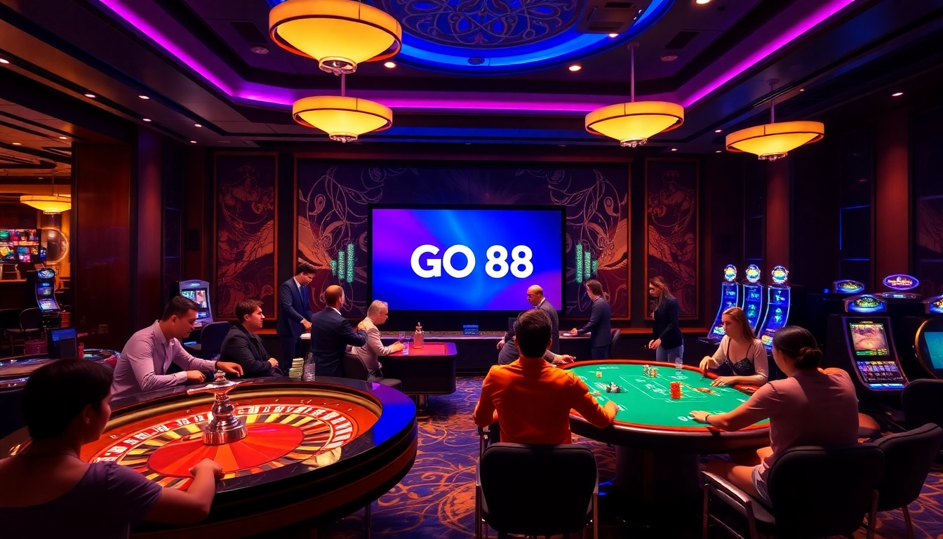 Thrilling experience at GO 88 casino with vibrant games and engaged players.