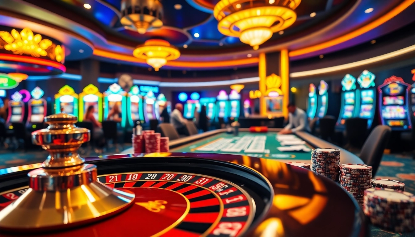 Thrilled players enjoying casino games at Thabet77, including poker and roulette.