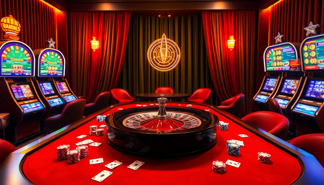 S8 casino scene showcasing vibrant slots, elegant roulette, and luxury gambling atmosphere.