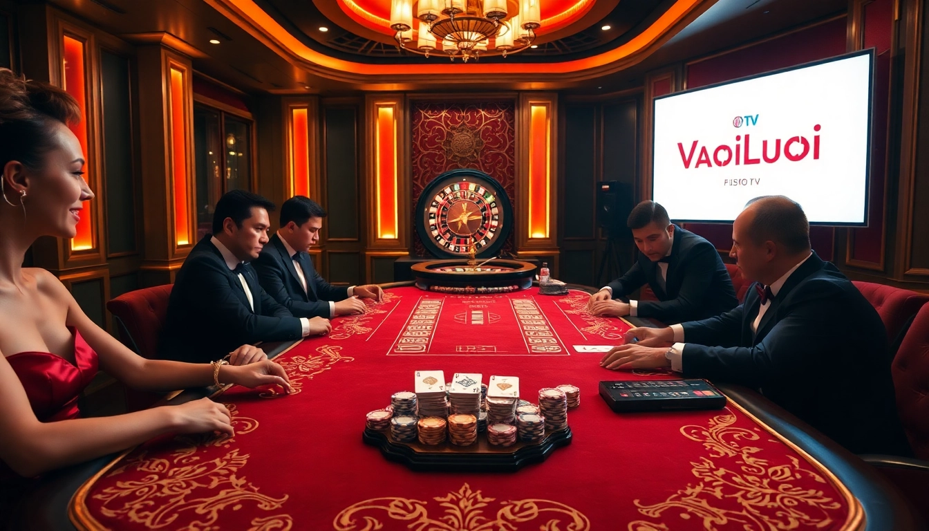 Experience the thrill of high-stakes poker at Vaoluoi TV’s luxurious casino setup.
