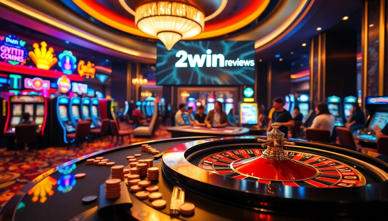 Experience the thrill of 32win.reviews at a luxurious casino, full of slot machines and roulette tables.