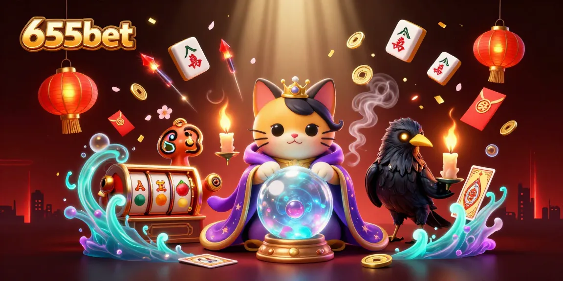 Engage with 655bet's thrilling casino experience featuring vibrant characters and dynamic game elements.