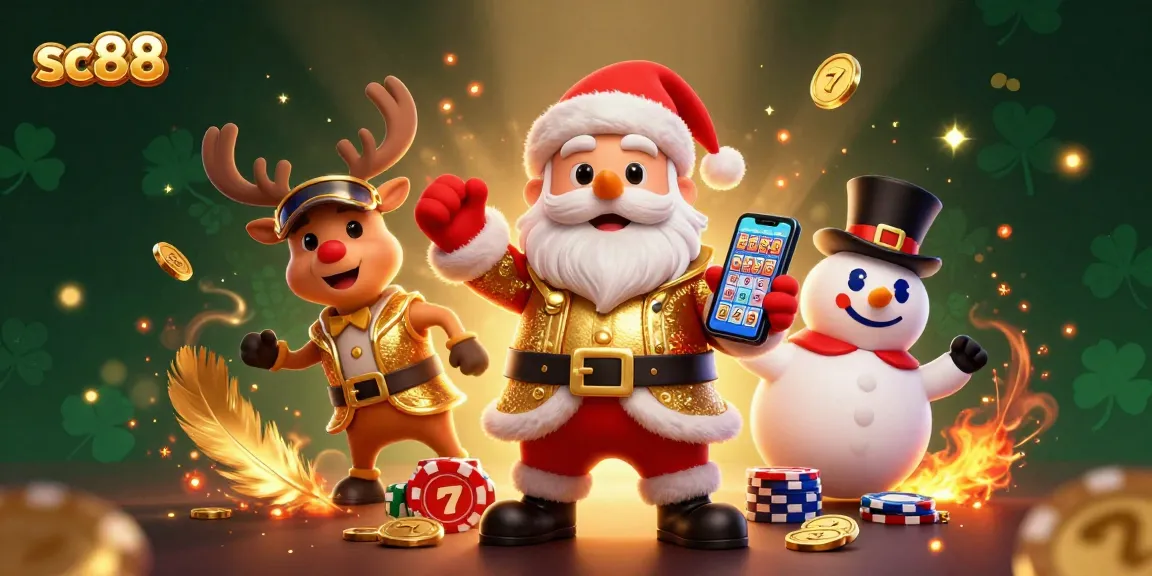 Engage with the thrilling sc88 jackpot slots as Santa and friends celebrate riches in a lively casino