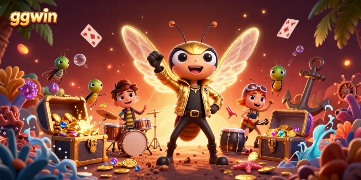 Engage in thrilling gameplay at GGWIN, where a cicada rock star emerges for exciting casino adventures.