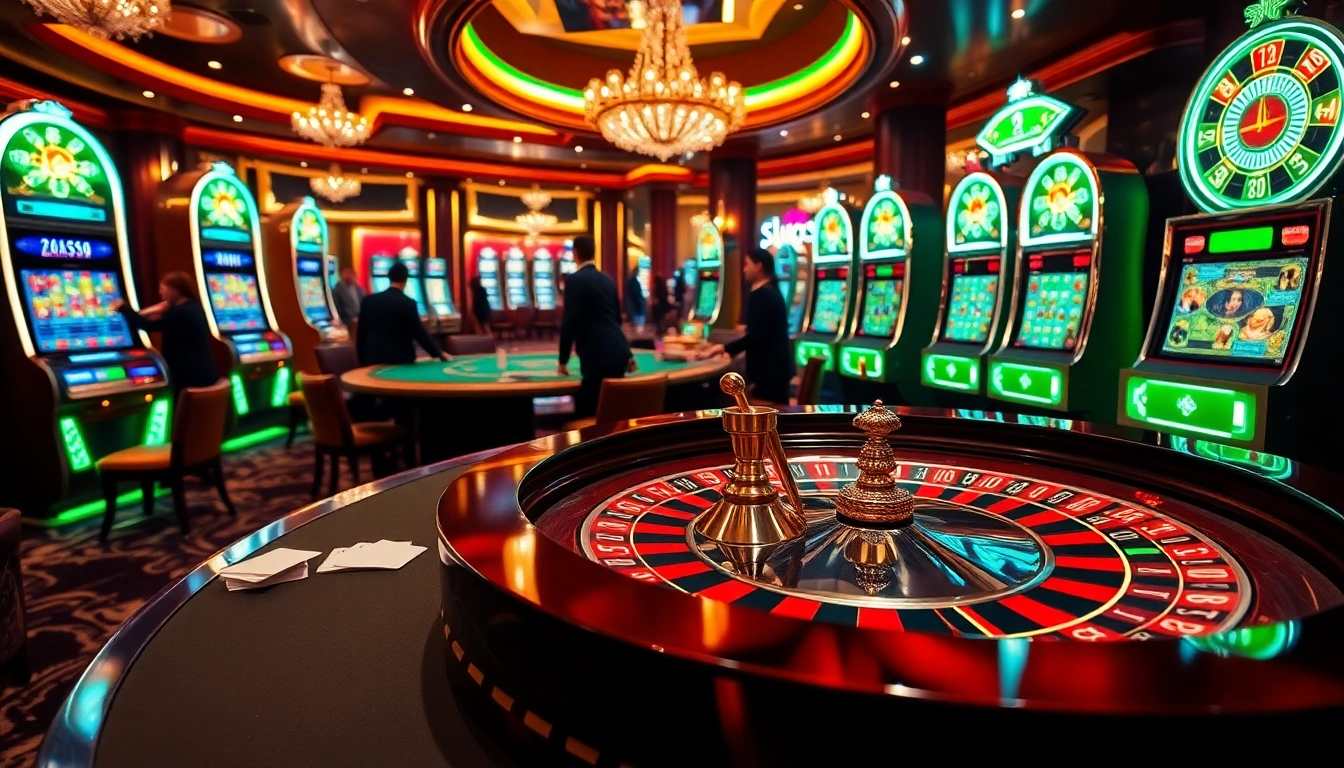 Exciting gameplay at 789p casino with vibrant slots and engaging roulette tables.