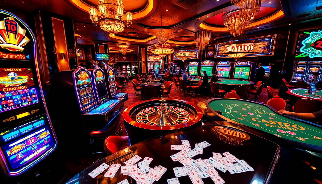 Experience the thrill of winning at king888.dev with vibrant casino tables and slot machines.