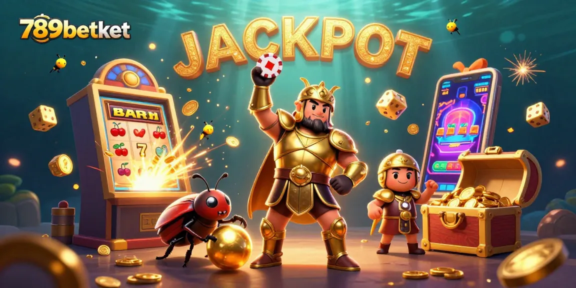 Experience the thrill of jackpots at 789betket with thrilling gaming elements in a vibrant scene.