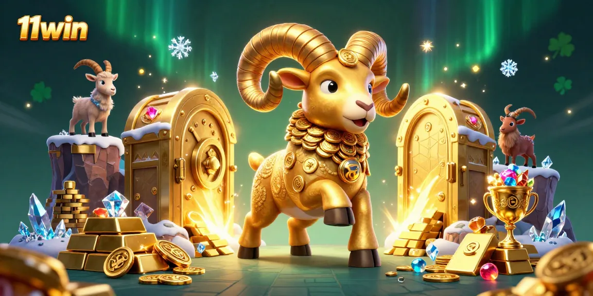Experience thrilling wins with the 11win golden ram charging through a vibrant casino scene.