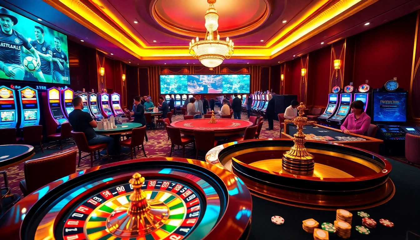 Enjoy live football streaming on https://luongsontv23.com/ while gambling in a vibrant casino atmosphere.