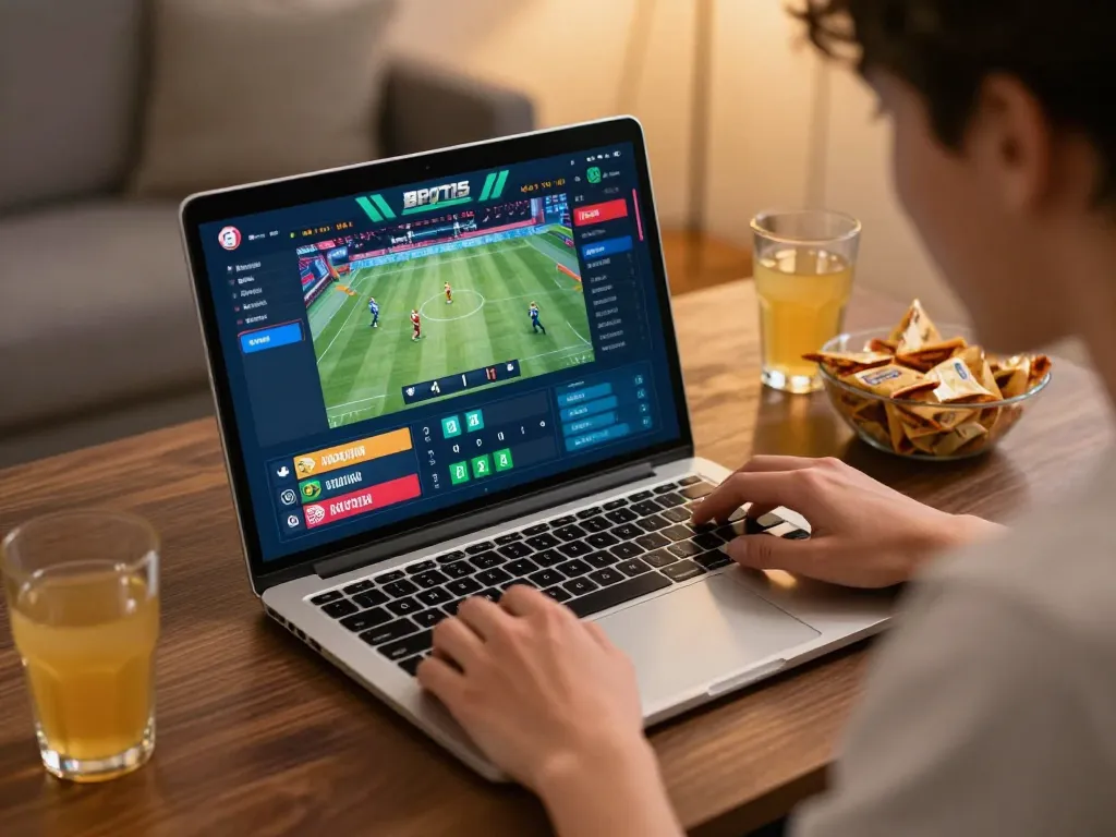 Engaging online sports betting experience on GO8 platform, lively interface showing live matches and betting options.