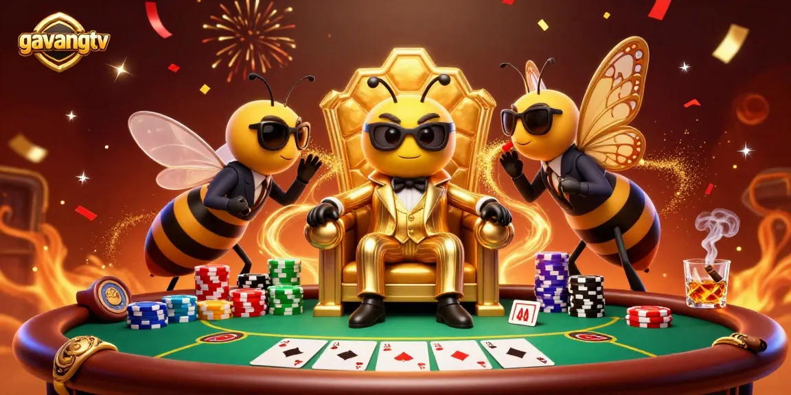 Join the excitement with gavangtv at a vibrant poker scene featuring dynamic characters and rich game elements.