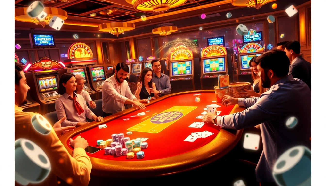 Engaging players at the Hitclub casino table enjoying vibrant games and betting excitement.