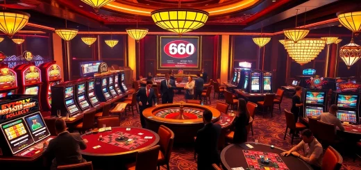 Experience the thrill of gambling at MB66 with excited players at vibrant poker tables filled with action.