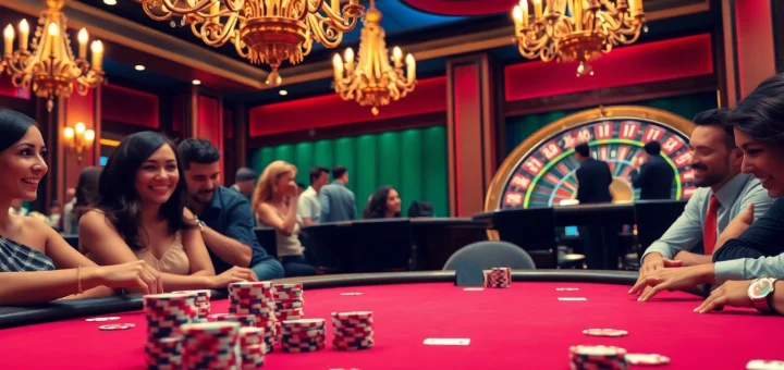 High-stakes poker action at hb88.com, featuring luxurious tables and eager players.